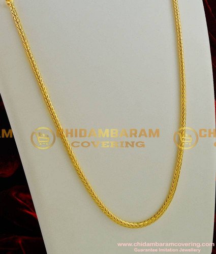 CHN003-LG - 30 inches Gold Plated Thirumangalyam Kodi (Nantha Saradu) Knitted Design Chain