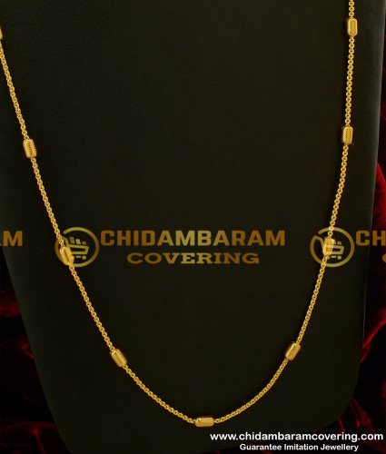 CHN046-LG - 30 Inches Daily Wear Light Weight Cylinder Shape Design Long Chain Buy Online