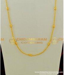 CHN071 - Trendy Daily Wear Light Weight Cylinder Shape Designer Gold Chain Design Online