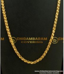 CHN083-XLG - 36 Inches Long Chain Chidambaram Covering Gold Plated Grand Look Designer Cut Sundari Chain Design Online