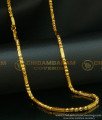 CHN087-LG- 30 Inches Stunning Gold New Pattern Kerala Box Chain Guaranteed Jewellery Buy Online
