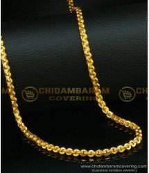 CHN090-XLG - 36 Inches Long Most Popular Gold Plated Chandramukhi Gold Chain Design Online
