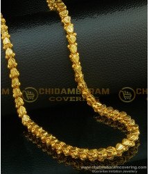 CHN097-XLG - 36 Inches Gold Plated Long Chain Heavy Thick Gold Chain Heart Design Chain Buy Online