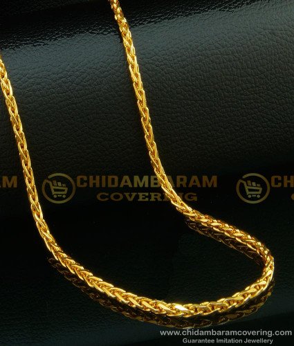 CHN106-Lg- 30 Inches Simple Design Daily Wear Gold Plated Long Chain for Ladies