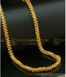 CHN112 - Stunning Gold Daily Wear Gold Plated Oval Cutting Long Chain Buy Online 