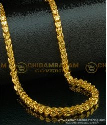 CHN114 - Gold Plated Long Chain Four Side Heart Design Heavy Thick Square Chain Buy Online