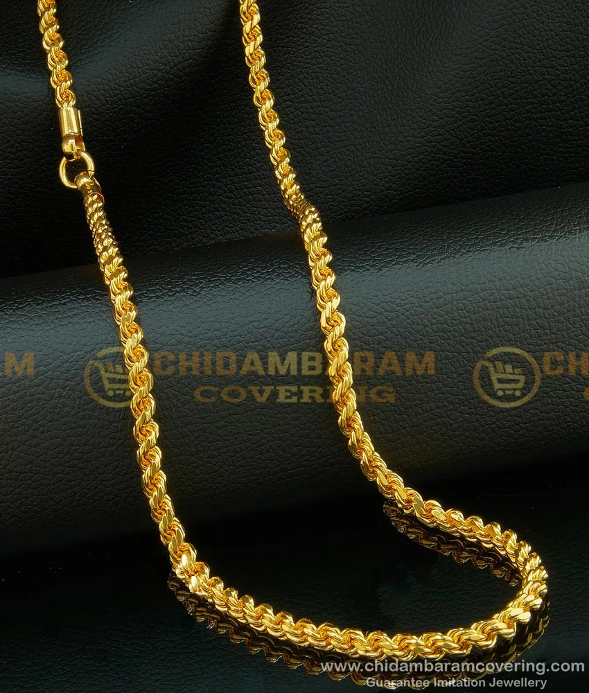 12 Long Thirumangalyam Thali Chain Micro Gold Plated New Design Rope ...