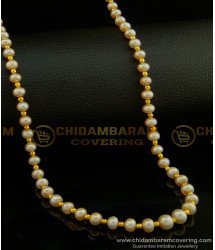 CHN141 - Original Pearl Mala I Gram Gold Muthu Malai Designs Buy Online