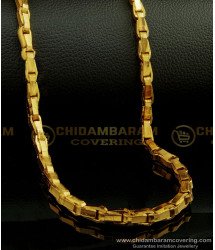CHN158-LG - 30 Inches Long Men’s Chain Micro Gold Plated Daily Wear Heavy Thick Chain for Men 