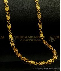 CHN162-XLG - 36 Inches Long Latest Collection Light Weight Gold Plated Designer Long Chain for Women