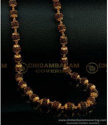 CHN181 - Gold Plated Single Rudraksha Chain Design Daily Wear Buy Online