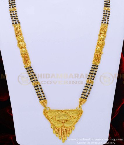 CHN203 - 36 Inches Gold Design First Quality Maharashtrian Wedding Mangalsutra Design Gold Forming Jewellery Online