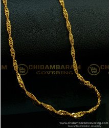 CHN206-LG - 30 Inches Long One Gram Gold Twisted Disco Chain Buy Indian Imitation Jewellery Online