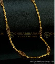 CHN207 - One Gram Gold Plated Light Weight Poo Katta Mugappu Model Chain Buy Online