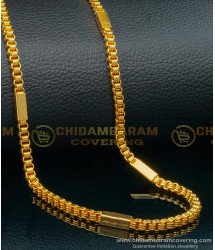 CHN231 - 24 Inches New Model Regular Use One Gram Gold Chain for Men 