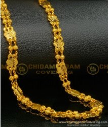 CHN236 - Trendy Double Line Chain One Gram Gold Rettai Vadam Chain for Ladies