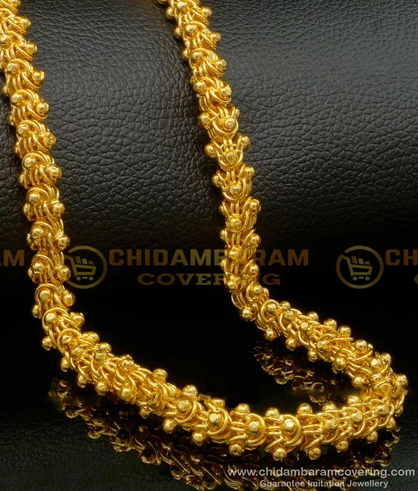 Buy 30 Inches Long One Gram Gold Daily Use Heavy Thick Gold Chain ...