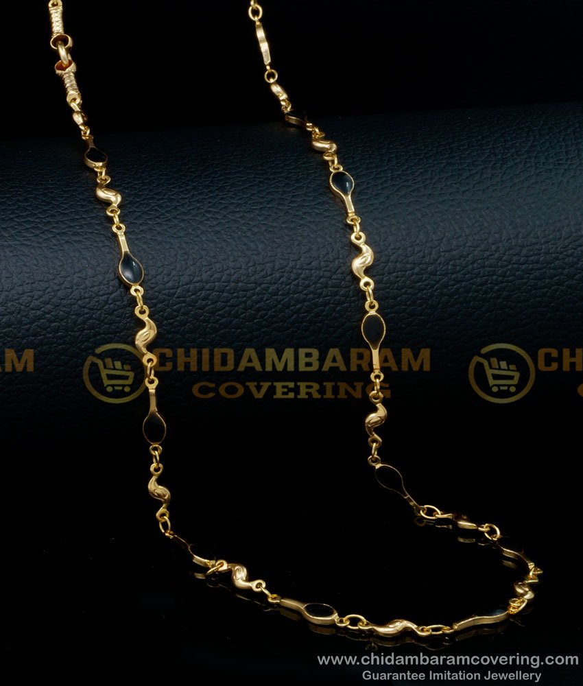 beads chain designs, coral chain, Godhumai Chain, Gold Chain designs for ladies, Wheat chain designs, gold moti chain, lal moti chain, pavalam chain, coral gold chain designs, pavalam chain design