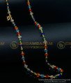 Chn250 - Beautiful Crystal Beads Chain Designs Artificial Navaratna Mala Design Online