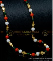 CHN252 - Traditional Beads Long Chain Designs Indian Imitation Jewellery Online Shopping