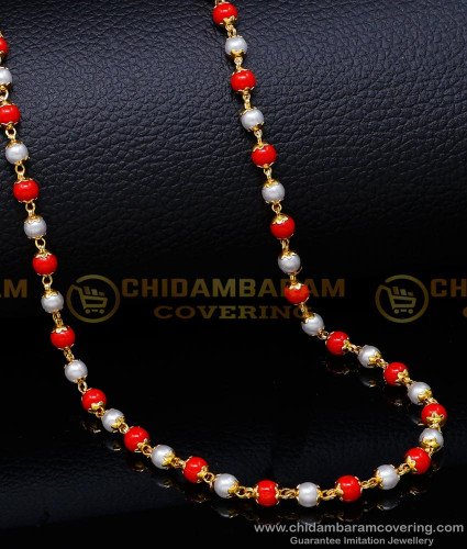 CHN279 - Gold Plated Daily Use Muthu Pavalam Chain Buy Online