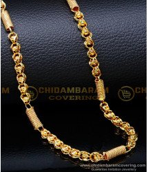 SHN111 - One Gram Gold Plated 2 In 1 Fashionable Gold Chain For Men
