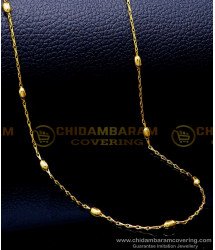 CHN304 - Best Quality Daily Use Gold Beads Chain for Ladies
