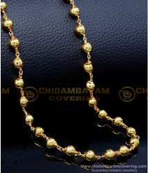 CHN306 - Gold Plated with Guarantee Long Gold Beads Chain Mala