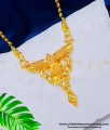 DCHN086 - Kerala Gold Design Emerald Stone Gold Plated Big Dollar with Jasmine Chain 