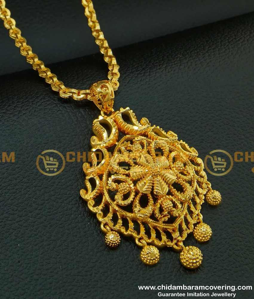 Buy Latest Long Chain with Casting Type mango designer Modern Gold ...