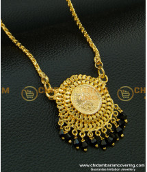 DCHN106 - New Pattern Lakshmi Black Crystal Dollar Design with Long Chain Imitation Jewellery 
