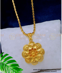 DCHN188 - Trendy Light Weight Flower Design Dollar with Chain for Ladies 