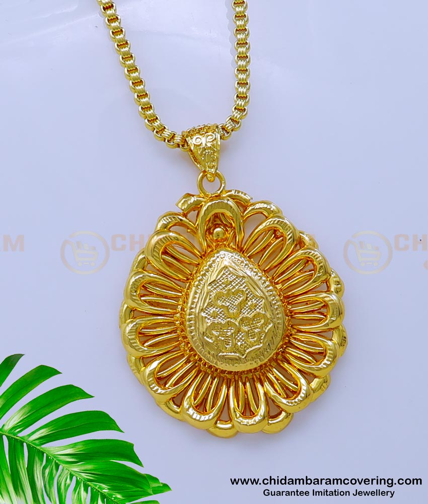 Latest Gold Pattern Daily Use Without Stone Dollar Chain Designs