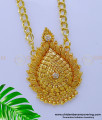 Gold Look White Stone South Indian Dollar Chain Designs