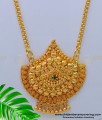 Gold Look White Stone South Indian Dollar Chain Designs