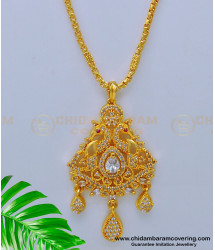 DCHN212 - 1 Gram Gold Jewellery Long Chain with Dollar Online Shopping