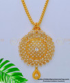 Elegant White Stone Peacock Gold Dollar Chain Designs for Female