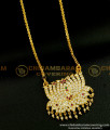 DLR069 - Traditional Impon Gold Plated Lotus Design Big Dollar with Chain for Wedding