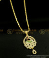 DLR080 - Most Beautiful Peacock Pendant Design Impon Dollar Chain First Quality Five Metal Jewellery Online