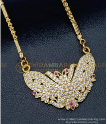 DLR114 - Unique Butterfly Model Impon Dollar Chain Imitation Jewellery Buy Online Shopping 