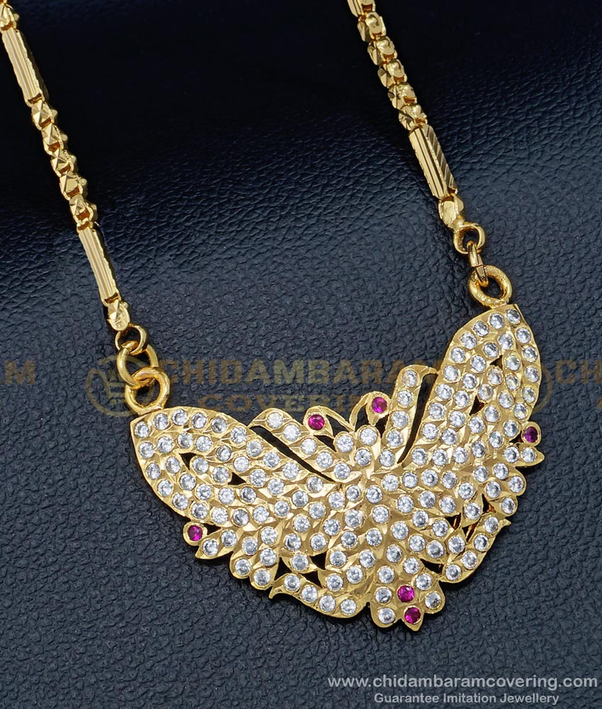 impon locket, lakshmi impon locket, lakshmi impon pendant, lakshmi dollar, lakshmi locket, lakshmi pendant, gold plated jewelry, butterfly pendant, dollar chain, 
