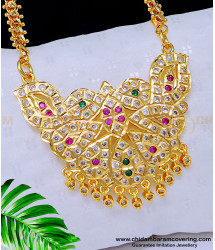 DLR121 - Latest Gold Design First Quality Impon Stone Dollar With Heart Design Chain online 