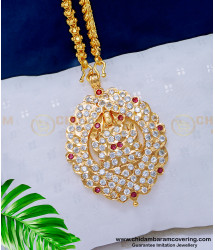 DLR131 - Impon Traditional Lakshmi Dollar with Thasavatharam Chain 1 Gram Gold Jewellery 
