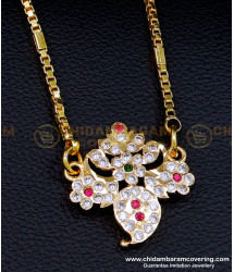 DLR196 - Latest Mango Design Impon Dollar Chain Gold Plated Jewellery 