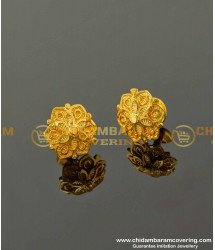 ERG091 – Beautiful Double Layer Flower Design Small Size Earring Designs 