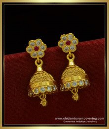 ERG1018 - Five Metal Latest Jhumkas Design First Quality Stone Impon Jimiki for Girls