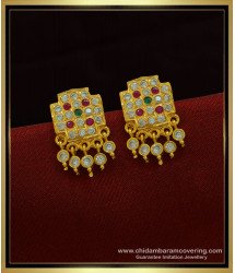 ERG1022 - Impon New Design Multi Stone Panchloha Stud Earrings Impon Jewellery Online