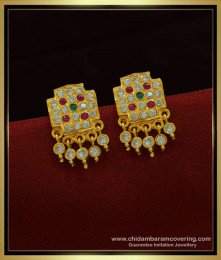 ERG1022 - Impon New Design Multi Stone Panchloha Stud Earrings Impon Jewellery Online