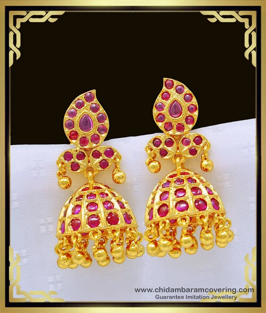 Lakshmi Bridal Jhumka- E007 - Aishi Jewellery - Buy Fashion & Imitation  Jewels Online