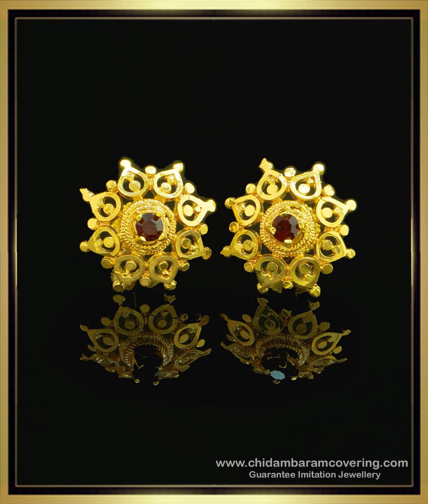 gold plated guaranteed earring, gold studs, 